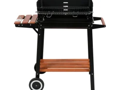 GRILL WĘGLOWY Z PÓŁKĄ BOCZNĄ, RUSZT 48X26.5CM