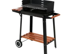 GRILL WĘGLOWY Z PÓŁKĄ BOCZNĄ, RUSZT 48X26.5CM