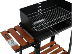 GRILL WĘGLOWY Z PÓŁKĄ BOCZNĄ, RUSZT 48X26.5CM