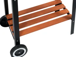 GRILL WĘGLOWY Z PÓŁKĄ BOCZNĄ, RUSZT 48X26.5CM