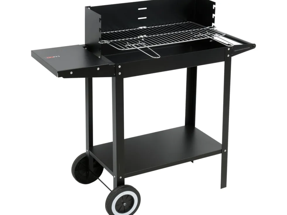 GRILL WĘGLOWY Z PÓŁKĄ, RUSZT 48 X 26.5CM