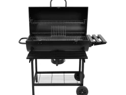 GRILL WĘGLOWY Z POKRYWĄ, RUSZT 71X35CM