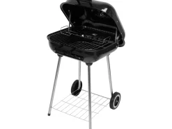 GRILL WĘGLOWY Z POKRYWĄ, RUSZT 45X40CM