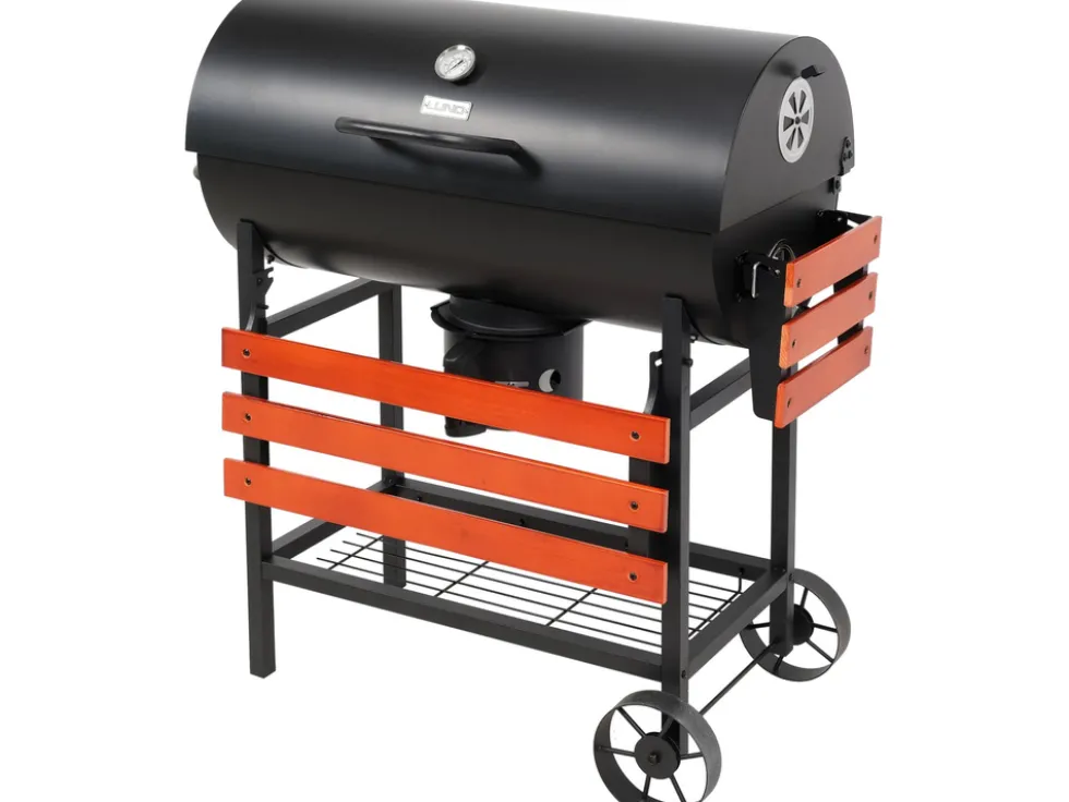 GRILL WĘGLOWY Z POKRYWĄ, RUSZT 71X34,5CM