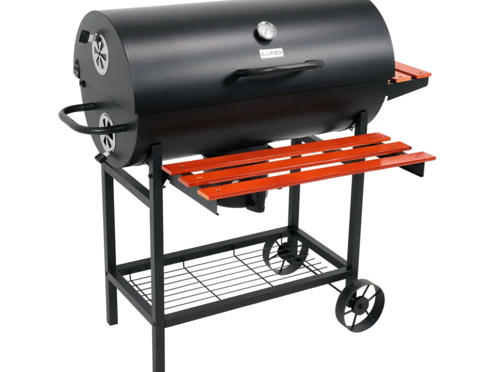 GRILL WĘGLOWY Z POKRYWĄ, RUSZT 71X34,5CM