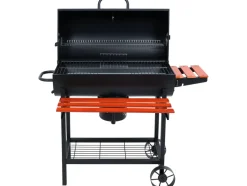 GRILL WĘGLOWY Z POKRYWĄ, RUSZT 71X34,5CM