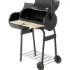 GRILL WĘGLOWY Z WĘDZARNIĄ, RUSZT 60X30CM