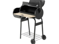 GRILL WĘGLOWY Z WĘDZARNIĄ, RUSZT 60X30CM
