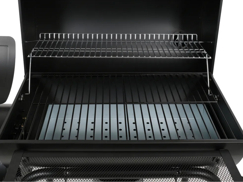 GRILL WĘGLOWY Z WĘDZARNIĄ XXL, RUSZT 64X37CM