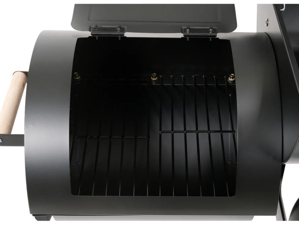 GRILL WĘGLOWY Z WĘDZARNIĄ XXL, RUSZT 64X37CM