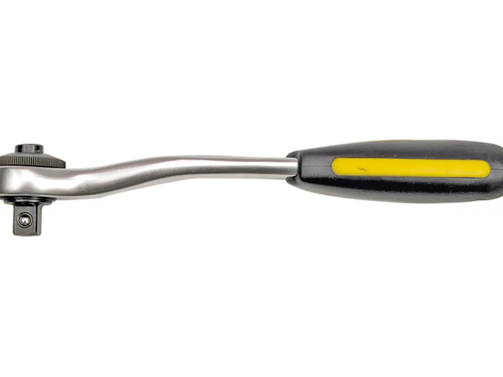 GRZECHOTKA 3/8'' CR-V, 72 ZĘBY, WYGIĘTA