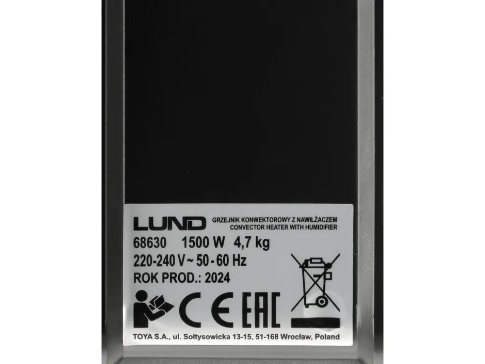 GRZEJNIK KONWEKTOROWY Z NAWILŻACZEM 1500W