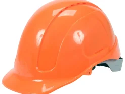 KASK OCHRONNY POMARAŃCZOWY WYSOKI KOMFORT SZYBKA REGULACJA ABS