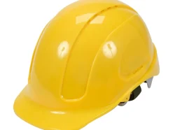 KASK OCHRONNY ŻÓŁTY WYSOKI KOMFORT SZYBKA REGULACJA ABS