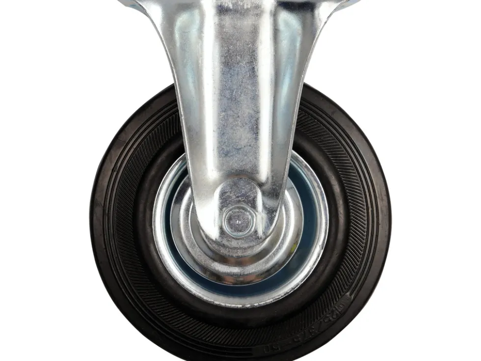 KÓŁKO STAŁE Z CZARNĄ GUMĄ 125MM