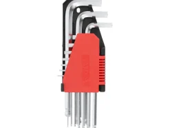 KLUCZE IMBUSOWE HEX, KULKA 2-12 MM, 10 CZ.