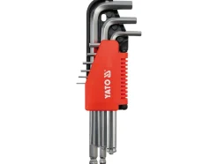 KLUCZE IMBUSOWE HEX, KULKA 2-10 MM, ZESTAW 9 SZT.