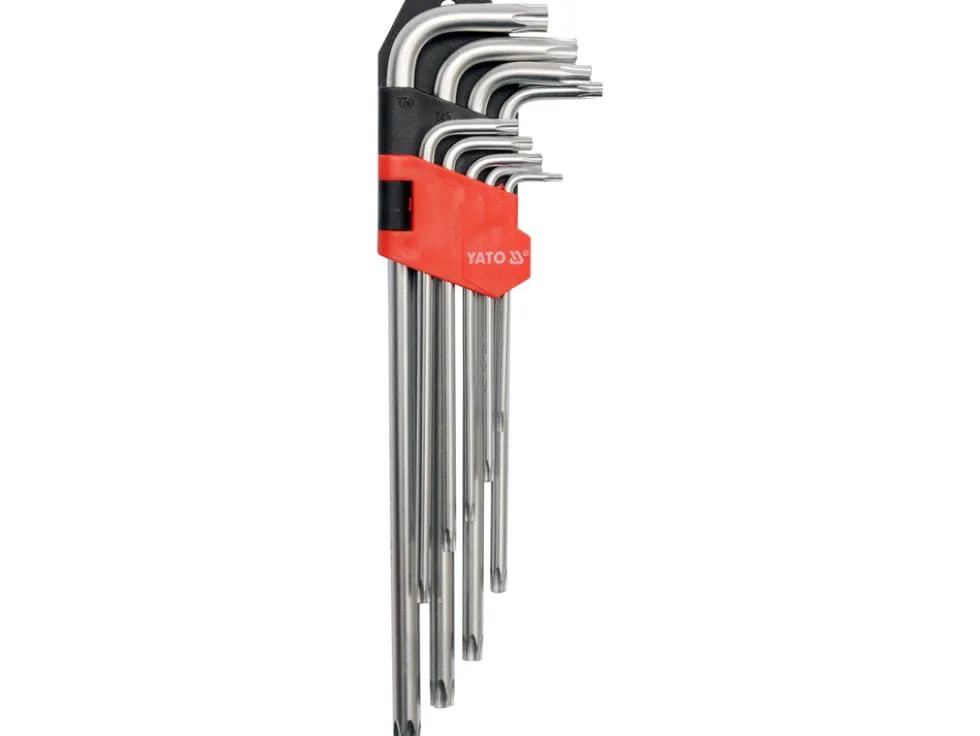 KLUCZE IMBUSOWE TORX, DŁUGIE T10-T50, 9 CZ.