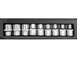 KLUCZE NASADOWE TORX, DUŻE E10-E24, ZESTAW 9 SZT.
