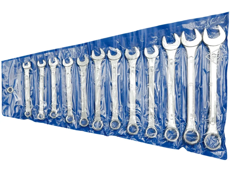 KLUCZE PŁASKO-OCZKOWE 6-22 MM, ZESTAW 12 SZT. ETUI