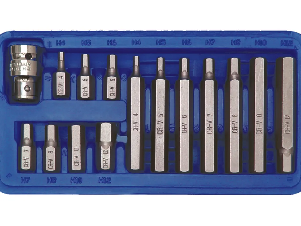 KLUCZE SPECJALNE HEX H4-H12, 15 SZT.