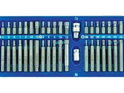 KLUCZE SPECJALNE HEX, TORX, SPLINE, ZESTAW 40 SZT.W METALOWEJ KASECIE