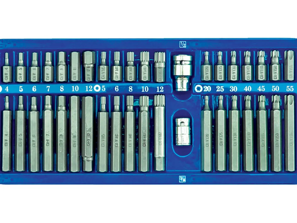 KLUCZE SPECJALNE HEX, TORX, SPLINE, ZESTAW 40 SZT.W METALOWEJ KASECIE