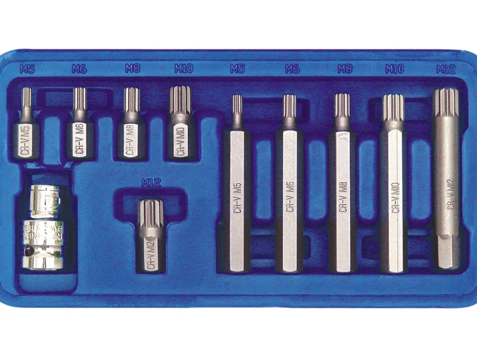 KLUCZE SPECJALNE SPLINE M5-M12, 11 SZT.