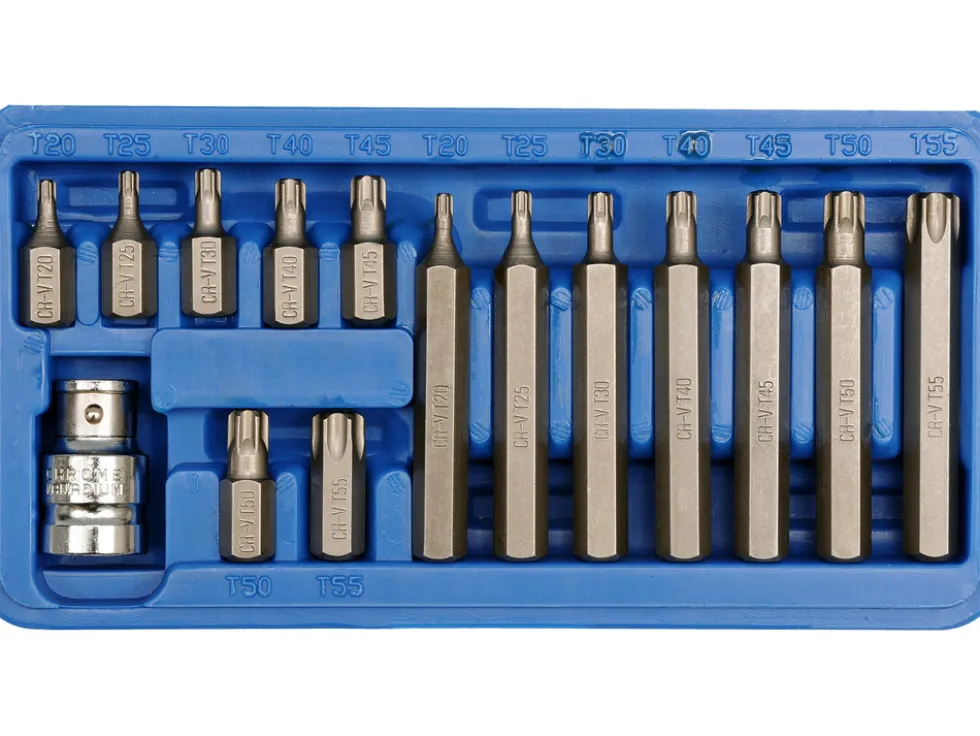 KLUCZE SPECJALNE TORX T20-T55, 15 SZT.