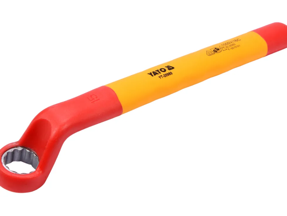 KLUCZ OCZKOWY ODGIĘTY IZOLOWANY 15MM VDE