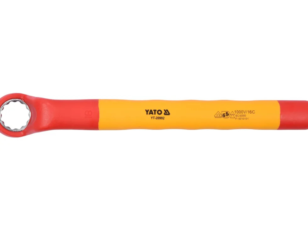 KLUCZ OCZKOWY ODGIĘTY IZOLOWANY 18MM VDE