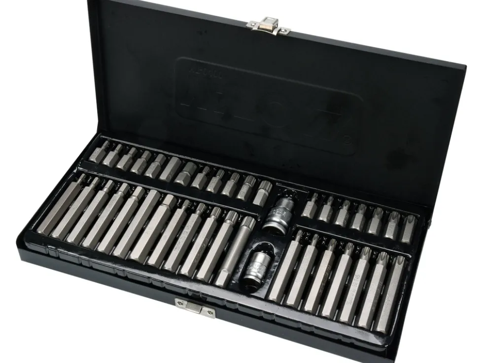 KOŃCÓWKI WKRĘTAKOWE HEX, TORX, SPLINE, ZESTAW 40 SZT.