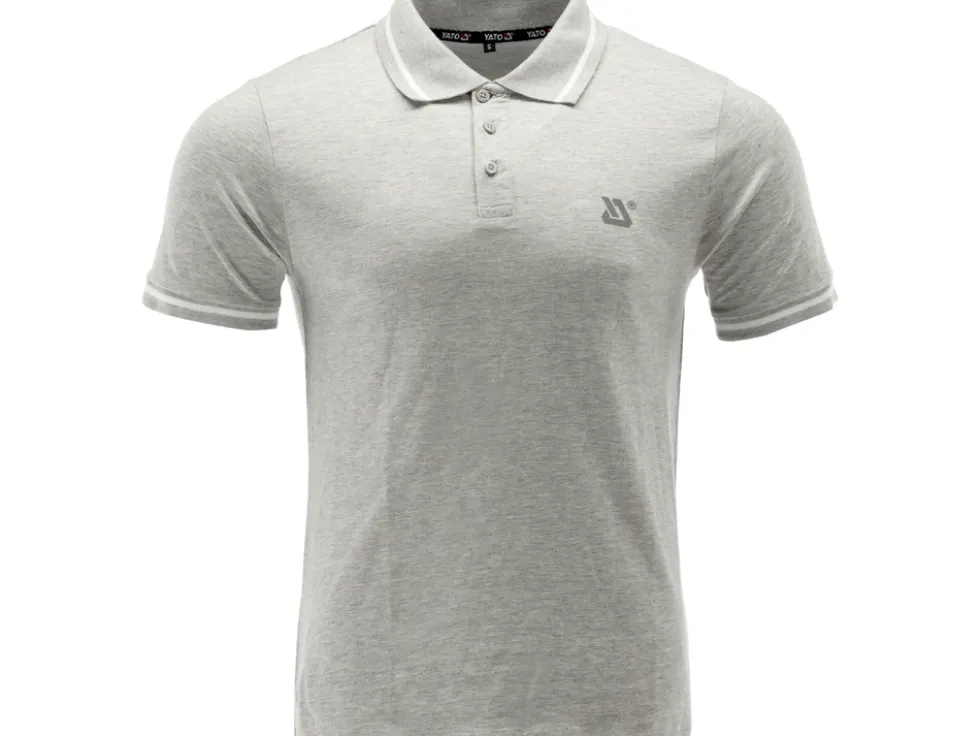 KOSZULKA POLO SOFT SZARY MELANŻ ROZM. M