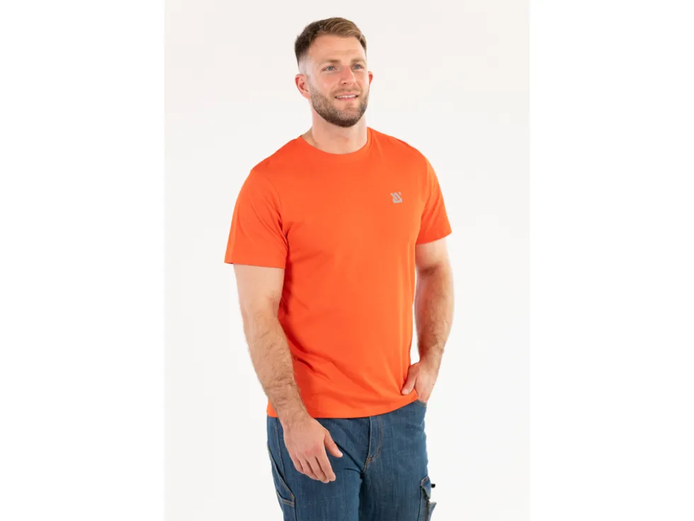 KOSZULKA T-SHIRT BASIC POMARAŃCZOWA ROZM. L