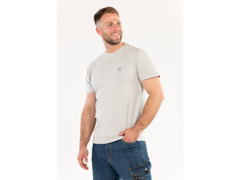 KOSZULKA T-SHIRT SERIA TALL SZARY MELANŻ Z ELASTANEM ROZM. M