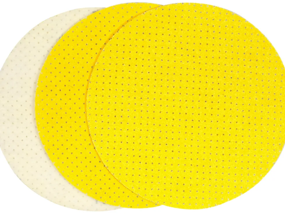KRĄŻEK ŚCIERNY PERFOROWANY Z RZEPEM 225 MM P100 DO SZLIFIERKI / 3 SZT.