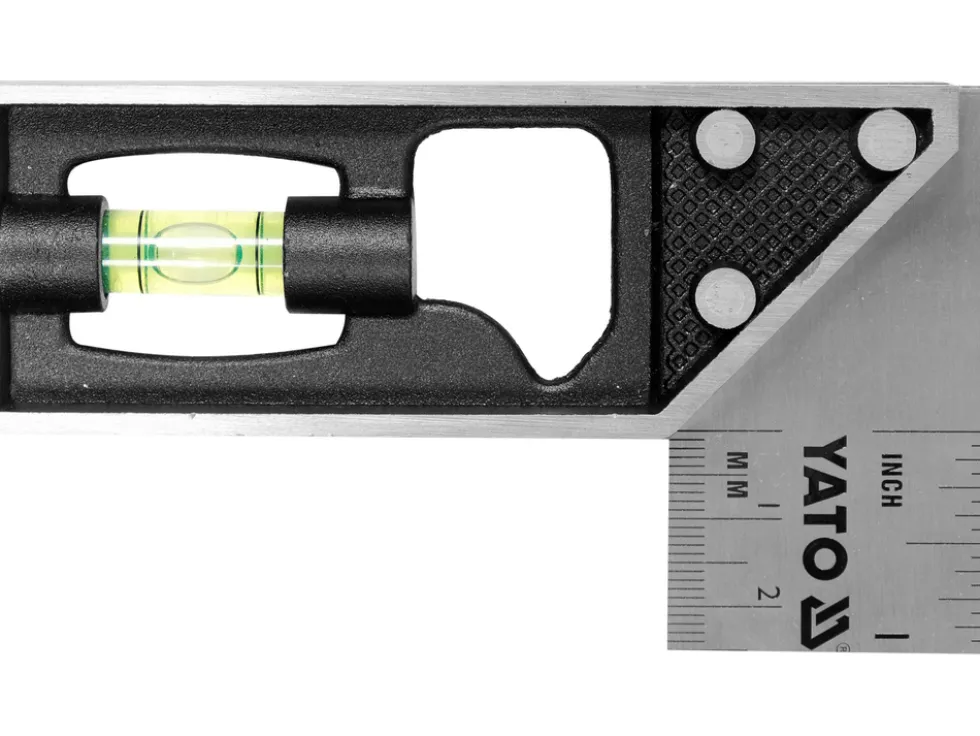 KĄTOWNIK ŚLUSARSKI NIERDZEWNY 150 MM Z LIBELLĄ