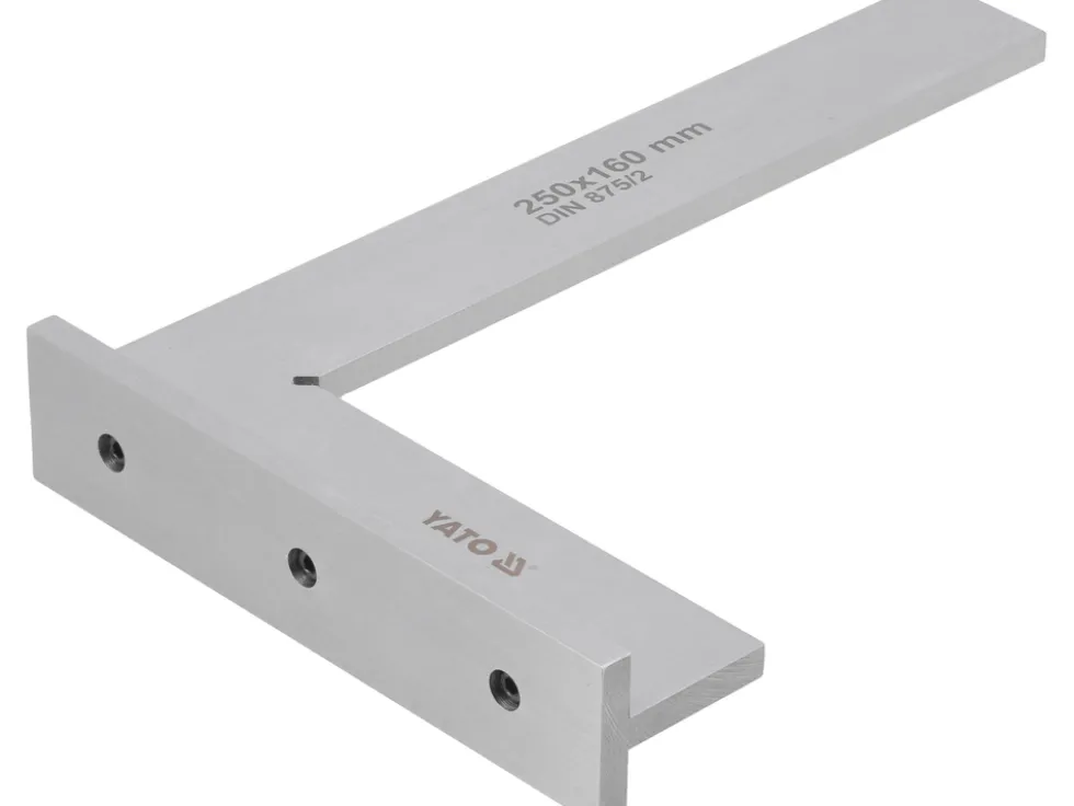 KĄTOWNIK ŚLUSARSKI ZE STOPKĄ 250X160 MM KL II