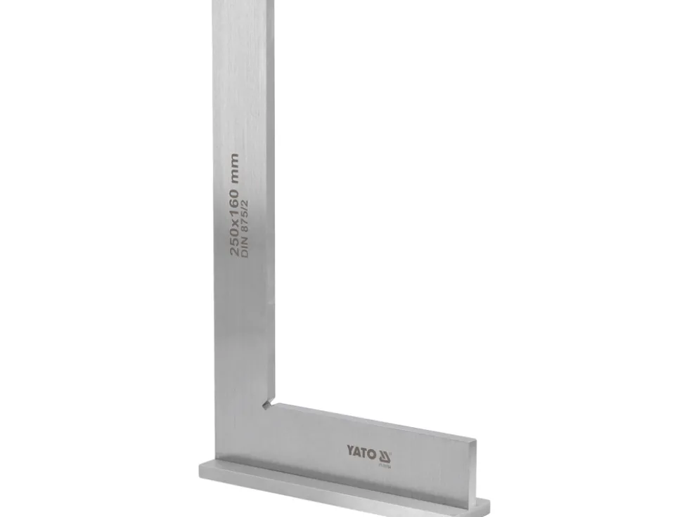 KĄTOWNIK ŚLUSARSKI ZE STOPKĄ 250X160 MM KL II