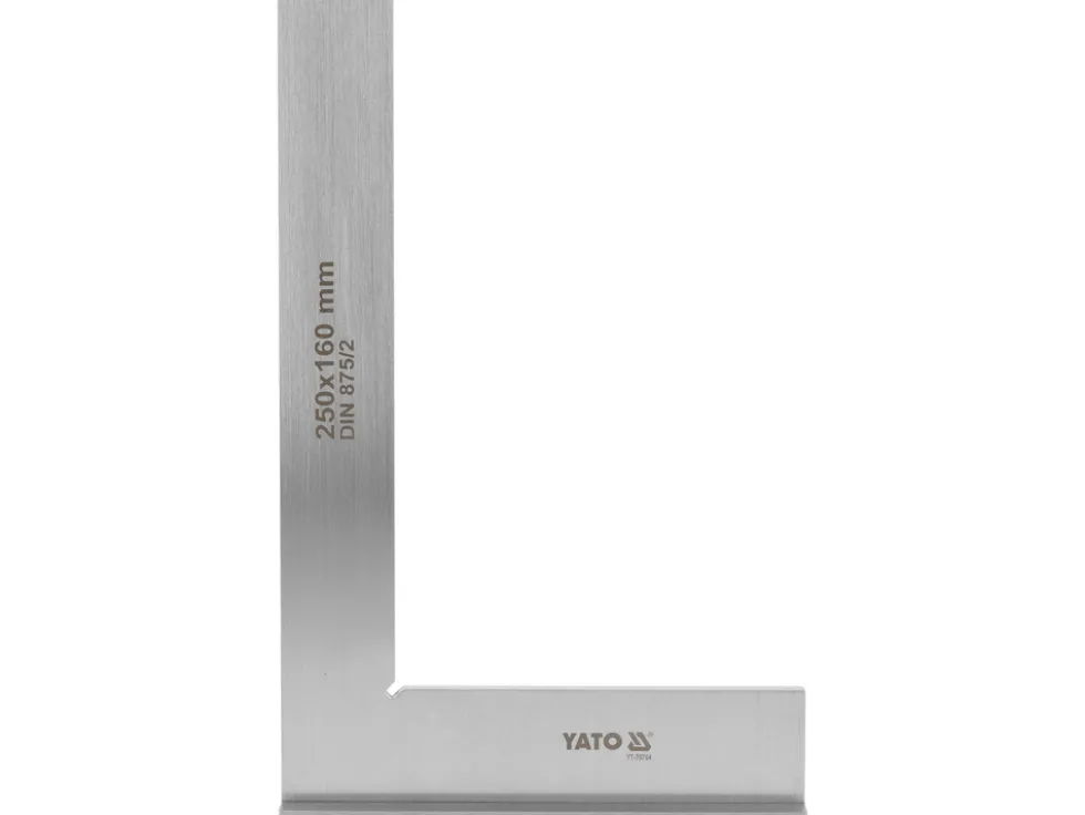 KĄTOWNIK ŚLUSARSKI ZE STOPKĄ 250X160 MM KL II