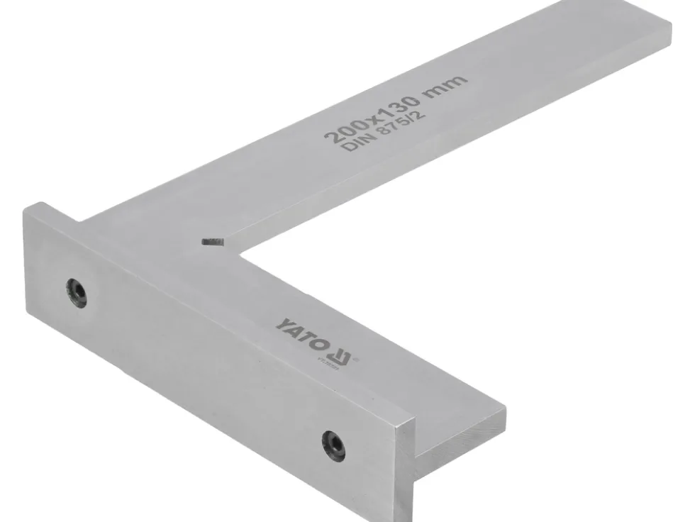 KĄTOWNIK ŚLUSARSKI ZE STOPKĄ 200X130 MM KL II