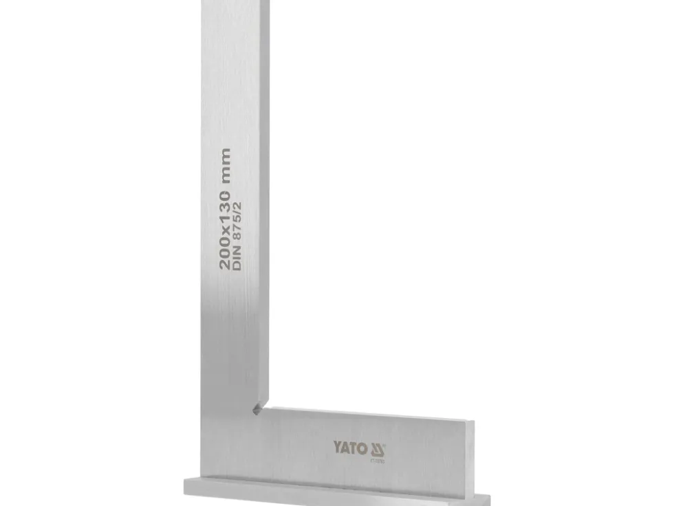 KĄTOWNIK ŚLUSARSKI ZE STOPKĄ 200X130 MM KL II