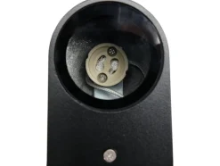 LAMPA ŚCIENNA ZEWNĘTRZNA CZARNA ALUMINIOWA 1XGU10 PÓŁOWAL