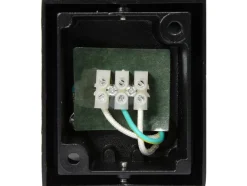 LAMPA ŚCIENNA ZEWNĘTRZNA CZARNA ALUMINIOWA 1XGU10 KWADRATOWA