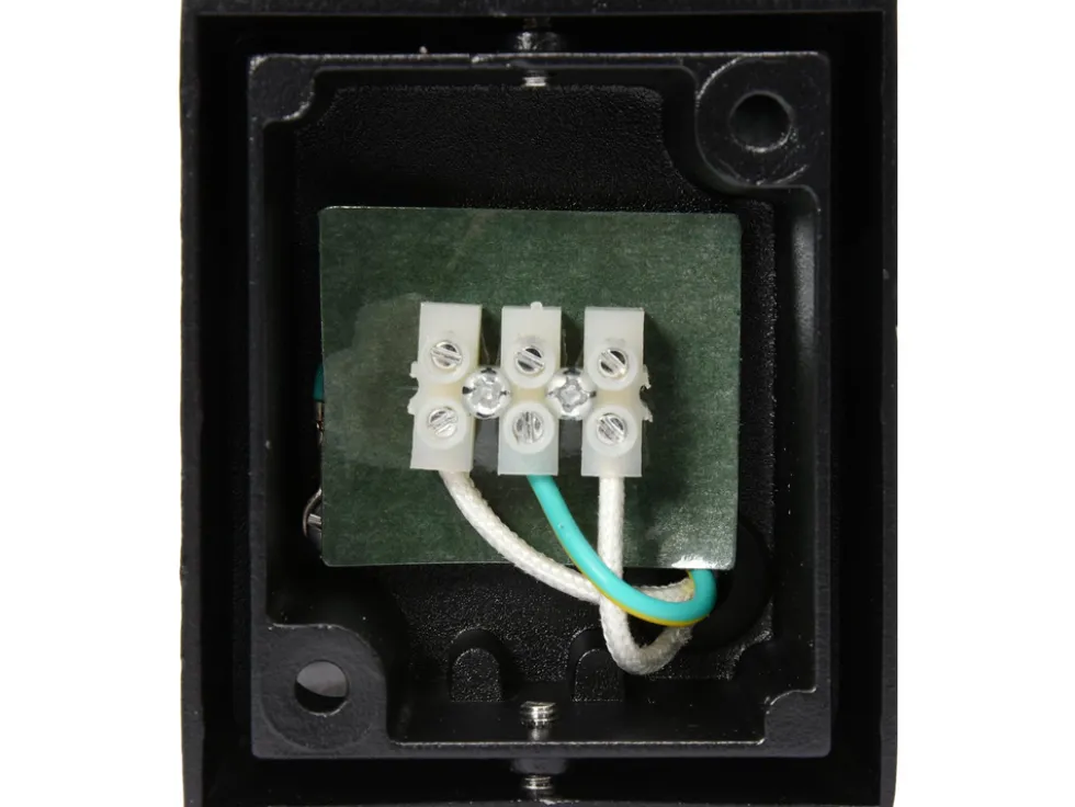 LAMPA ŚCIENNA ZEWNĘTRZNA CZARNA ALUMINIOWA 1XGU10 KWADRATOWA