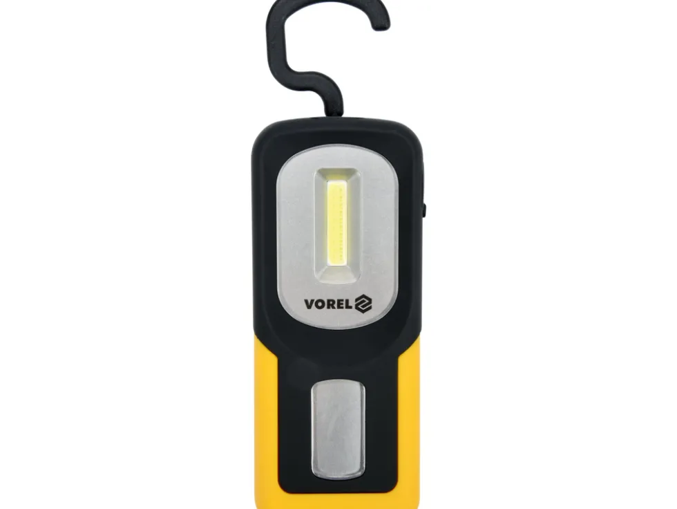 LAMPA RĘCZNA OBROTOWA COB LED 3W AKUMULATOROWA