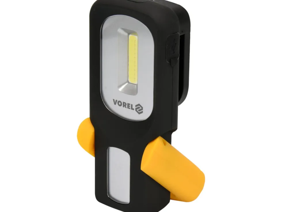 LAMPA RĘCZNA OBROTOWA COB LED 3W AKUMULATOROWA