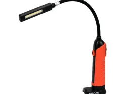 LAMPA WARSZTATOWA COB 500LM ELASTYCZNE RAMIĘ, REGULACJA ŚWIATŁA, IP54, IK07, PA6+TPR
