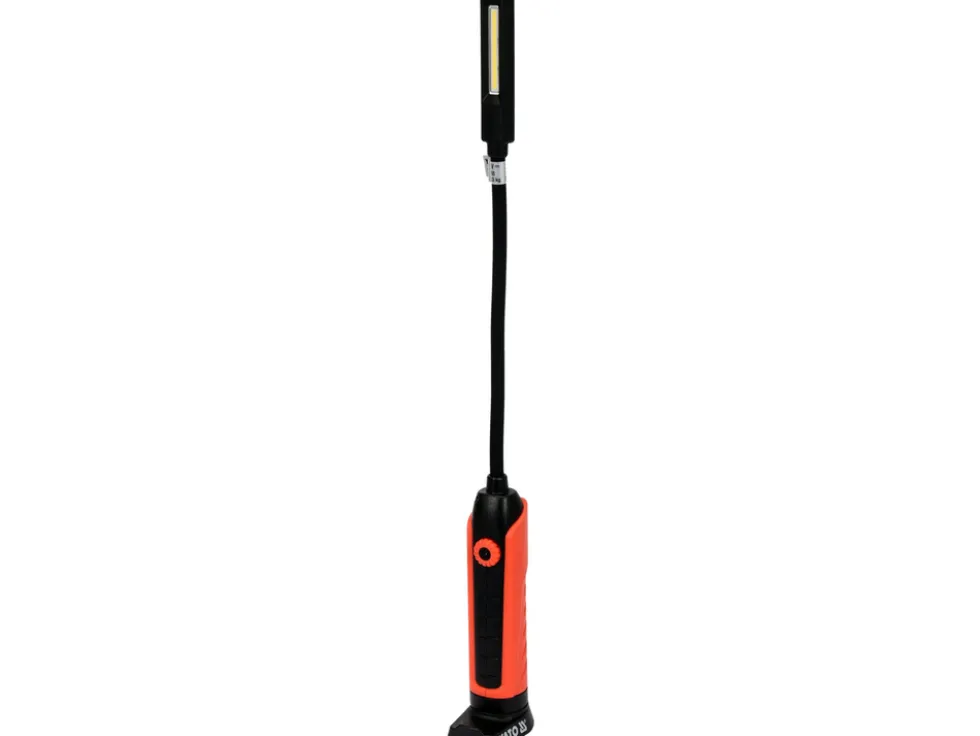LAMPA WARSZTATOWA COB 500LM ELASTYCZNE RAMIĘ, REGULACJA ŚWIATŁA, IP54, IK07, PA6+TPR