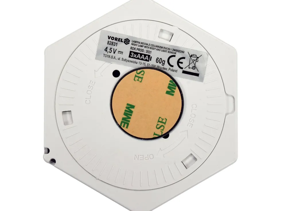 LAMPKA NOCNA SMD LED 50LM CZUJNIK RUCHU I ZMIERZCHU, 3AAA